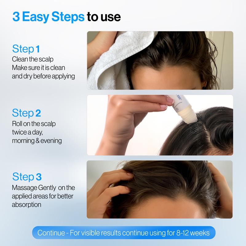 Be Bodywise Advanced Hair Density Roll-On Serum 25 ml | 5% Saw Palmetto, 3% Rosemary, 1% Caffeine Herbasome & 3% Fenugreek | Scalp Serum for Reduced Hair Fall | Men & Women - Image 6
