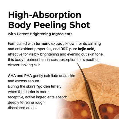 [Dr.melaxin Official] Peel Shot Keratin Care Kojic Acid Turmeric Spray 200ml Pore Clearing Exfoliating Formula Skin Repair Scrub - Image 6