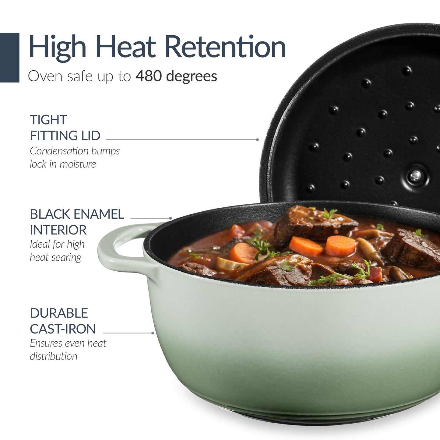 6-Piece Enameled Cast Iron Cookware Set