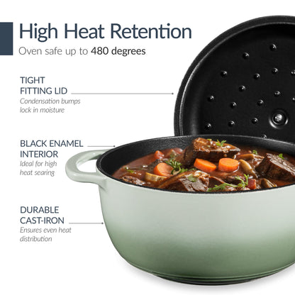 6-Piece Enameled Cast Iron Cookware Set