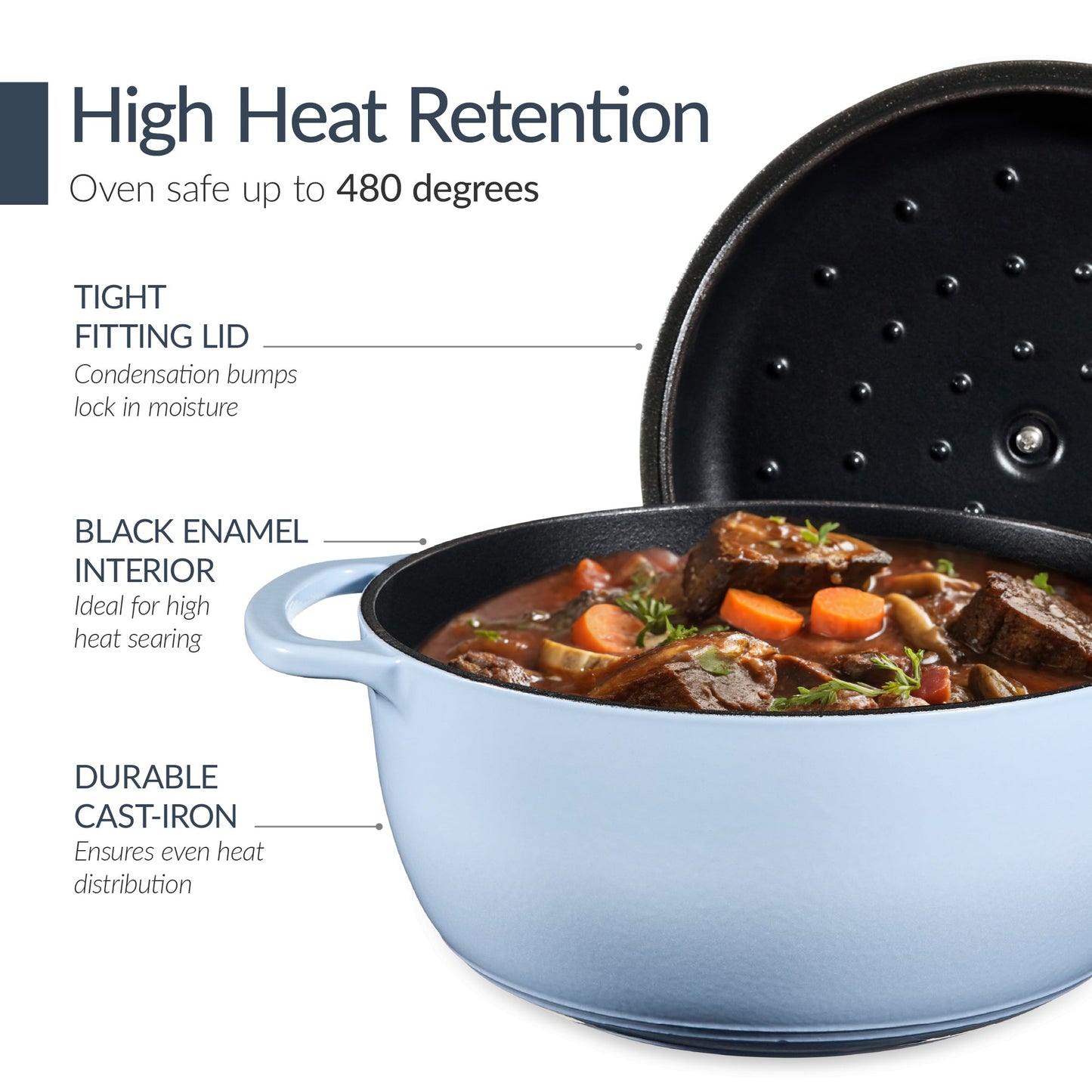 6-Piece Enameled Cast Iron Cookware Set