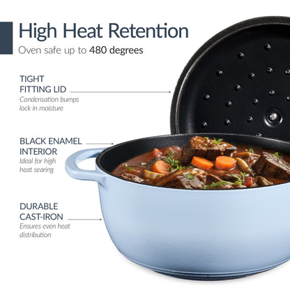 6-Piece Enameled Cast Iron Cookware Set