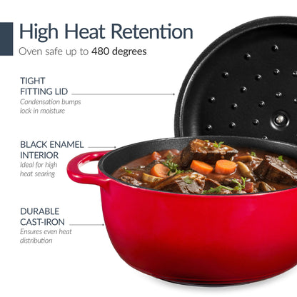 6-Piece Enameled Cast Iron Cookware Set