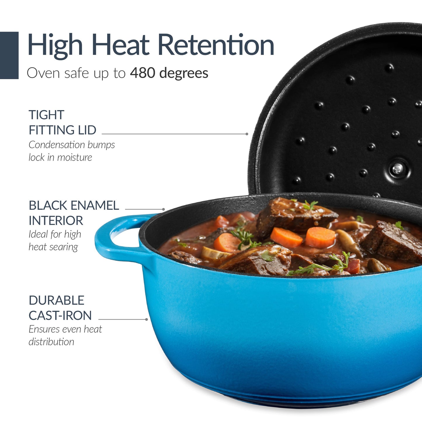 6-Piece Enameled Cast Iron Cookware Set