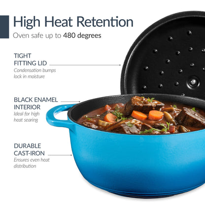 6-Piece Enameled Cast Iron Cookware Set