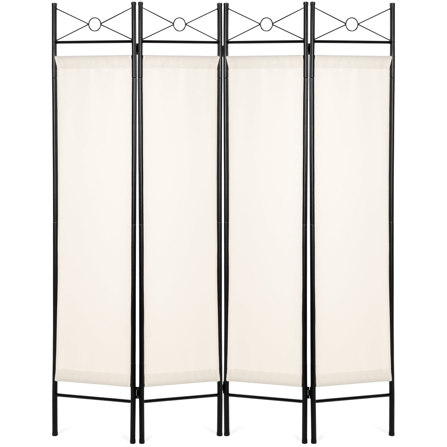 4-Panel Folding Privacy Screen Room Divider Decoration Accent, 6ft
