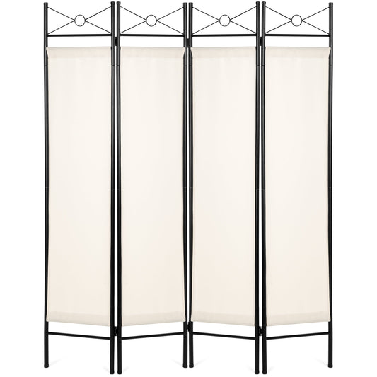 4-Panel Folding Privacy Screen Room Divider Decoration Accent, 6ft