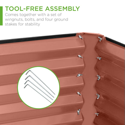 Outdoor Metal Raised Garden Bed for Vegetables, Flowers, Herbs - 6x3x2ft