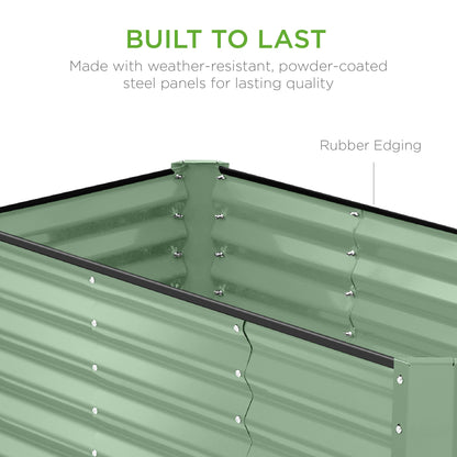 Outdoor Metal Raised Garden Bed for Vegetables, Flowers, Herbs - 4x2x2ft