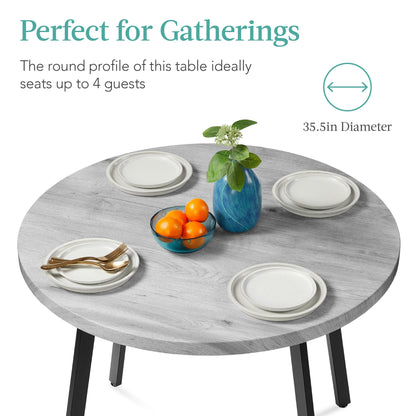 Round Dining Table w/Steel Legs