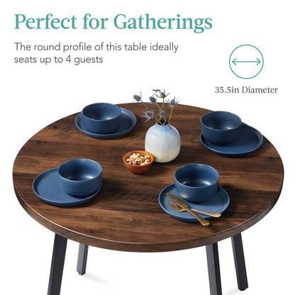 Round Dining Table w/Steel Legs