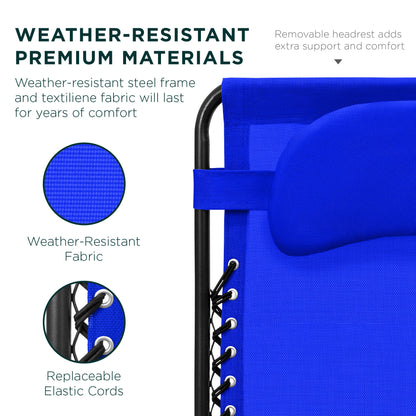 Oversized Reclining Zero Gravity Chair Lounger w/ Cup Holder, Pillow