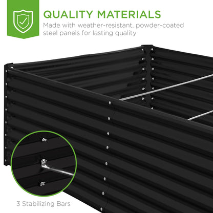 Outdoor Metal Raised Garden Bed for Vegetables, Flowers, Herbs - 8x4x2ft