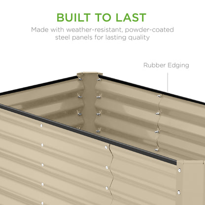 Outdoor Raised Metal Garden Bed for Vegetables, Flowers, Herbs - 4x2x2ft