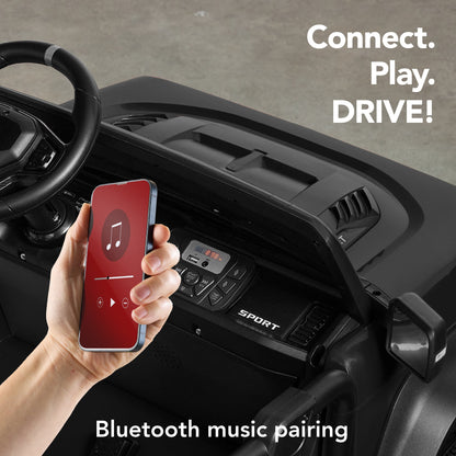 24V 2-Seater Electric Ride-On Car Truck w/ Parent Control, Bluetooth