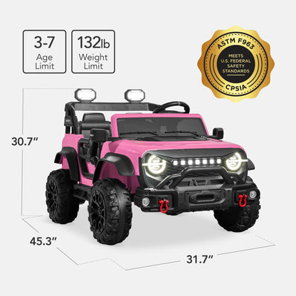 24V 2-Seater Electric Ride-On Car Truck w/ Parent Control, Bluetooth