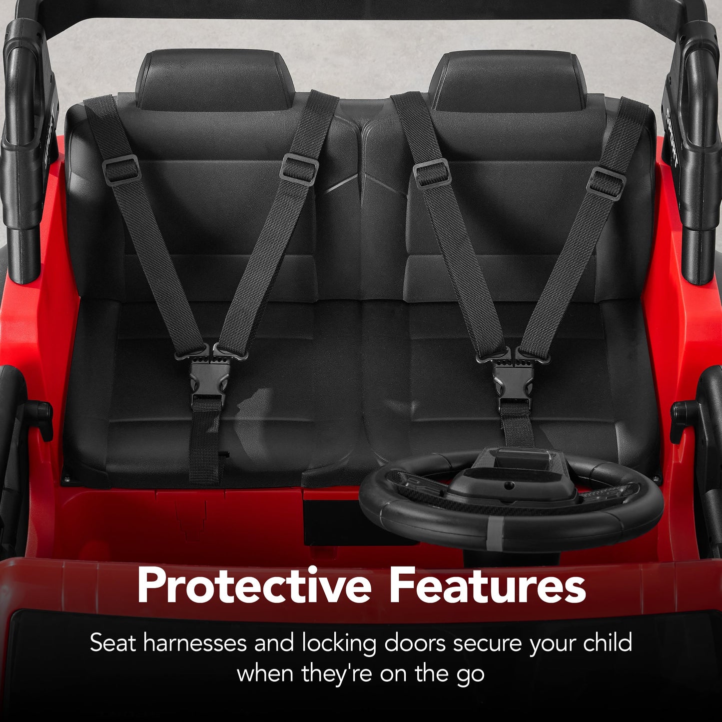 24V 2-Seater Electric Ride-On Car Truck w/ Parent Control, Bluetooth