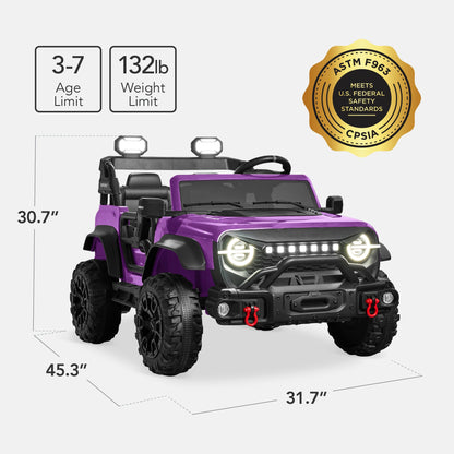 24V 2-Seater Electric Ride-On Car Truck w/ Parent Control, Bluetooth