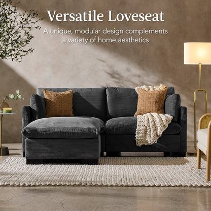 Modular Sectional Pillowtop Sofa w/ Ottoman & Storage  82in