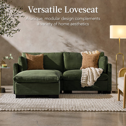Modular Sectional Pillowtop Sofa w/ Ottoman & Storage  82in