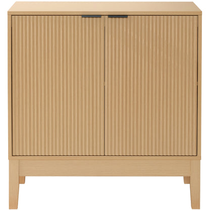 2-Door Reeded Storage Cabinet, Accent Furniture, Sideboard